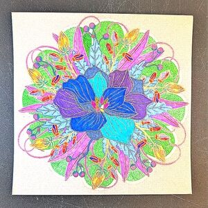Colorful Floral Mandala Art